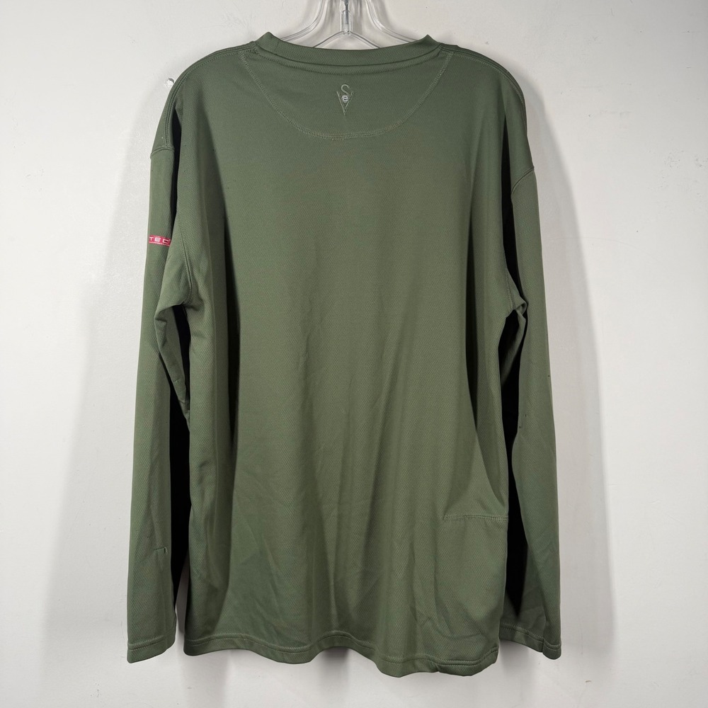 Scottevest‎ Mens High IQ TEC Performance Long Sleeve T Shirt 3 Pocket Green Sz L - Picture 6 of 16